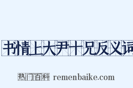 书情上大尹十兄反义词是什么意思的图片